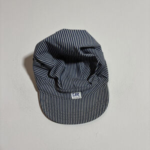 EUC VINTAGE LEE UNION MADE SANFORDIZED CAP SIZE 6 3/4 BLUE STRIPED